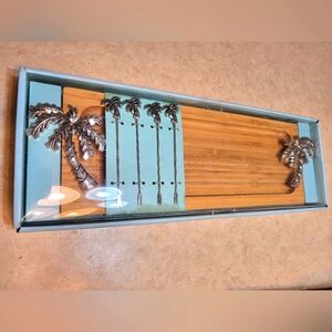 Cabana 9-inch Cheeseboard w/set of 4 Cocktail Picks NIB Sealed